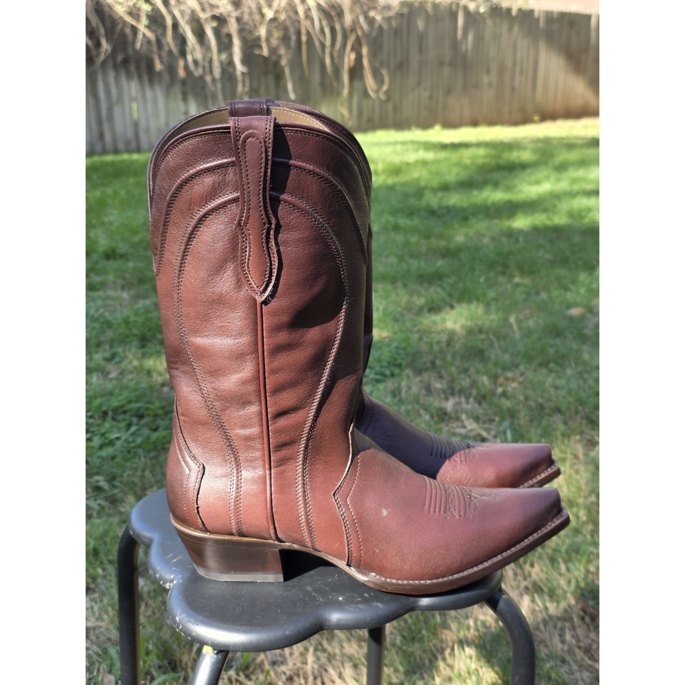 Rujo Chocolate Leather Boots Womens 10.5 NWB - Picture 4 of 16